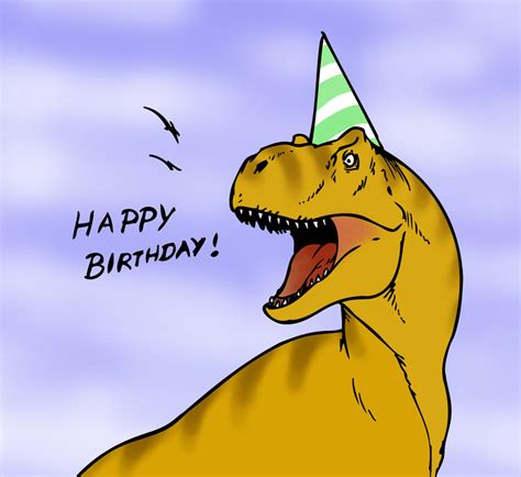 dinosaur birthday card  robthedoodler  deviantart