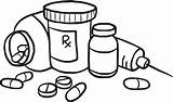 Medicine Clipart Drugs Bottle Drawing Settling Down Prescription Meds Student Take Sweden Non Collection sketch template