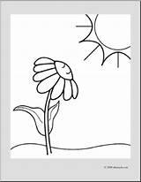 Sunny Coloring Clipart sketch template