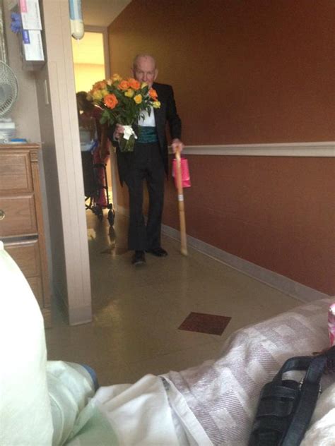 husband surprises wife in hospital bed on their 57th anniversary