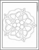 Rose Coloring Pages Pattern Sheet Center Large Pdf Patterns Printables Kids Colorwithfuzzy sketch template