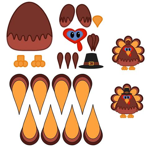 thanksgiving turkey face printable     printablee