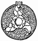 Saxon Anglo Cloisonne Metalworking Enamel Technique sketch template