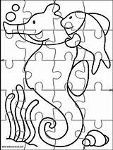 Colorear Puzzles Marinos Jigsaw Rompecabezas Bebeazul Websincloud sketch template