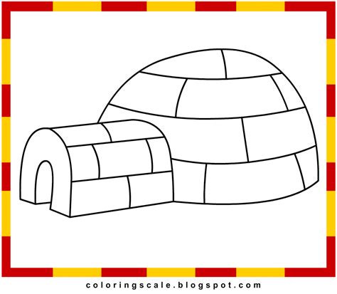 coloring pages printable  kids igloo coloring pages  kids