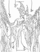 Coloring Pages Forest Magical Fantasy Adults Enchanted Fairy Selina Colouring Adult Forests Collection Printable Books Book Fenech Choose Board Drawings sketch template