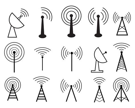 antenna vector art icons  graphics