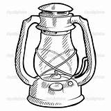 Lantern Camping Sketch Coloring Retro Lanterns Old Illustration Vector Fashioned Template Drawings Stock Colouring Cartoon Kerosene Pages Suitable Doodle Format sketch template