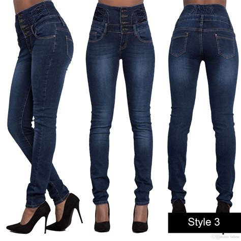 best autumn sexy skinny jeans women high waisted stretch slim fit denim
