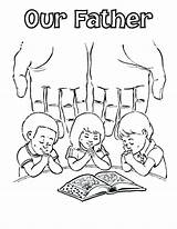 Coloring Father Prayer Lords Pages Lord Children Sheet Kids Getdrawings Sketch Template sketch template