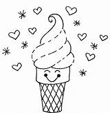Ice Cream Coloring Cone Pages Print Color Cute Printable Kids Sheets Drawing Sheet Getcolorings Books Clipart Getdrawings Popular Library Rocks sketch template