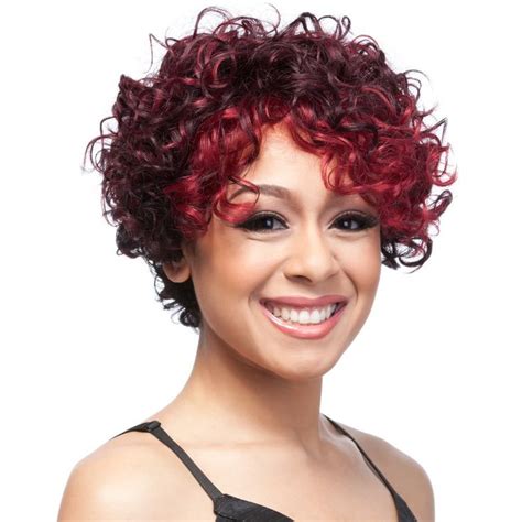 Cheap Afro Kinky Curly Synthetic Wig With Bangs Synthetic