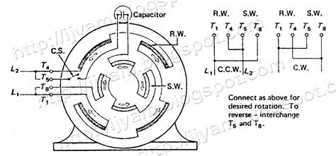 electrical control circuit schematic diagram  capacitor start motor technovation