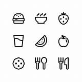 Food Drink Icons Line Vector Strawberry Burger Including Vecteezy sketch template