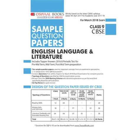 oswaal cbse sample question papers class ix english language