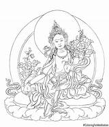 Tara Green Coloring Designs Buddhist Tibetan Buddha Meditation Her Pages Buddhism Mandala Bảng Chọn Choose Board Nghệ Thuật sketch template