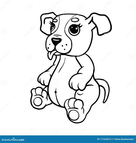 cartoon puppy vector illustration   cute dog stock vector