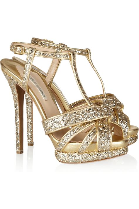 high heel golden sandals for girls