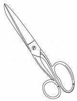 Scissors Coloring Clipart Line Real Pages Encourage Practices Cutting Good Kids sketch template