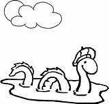 Ness Loch Monster Drawing Nessie Clipart Coloring Pages Clip Nessy Colouring Monstre Du Dibujo Sea Von Printable Zeichnen Zeichnung Malen sketch template