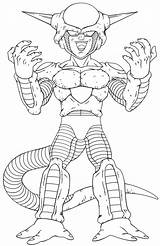 Frieza Getdrawings Colouring Dbz sketch template