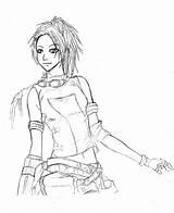 Fantasy Final Coloring Rikku Sketch sketch template