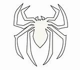 Drawing Spider Man Spiderman Draw Logo Easy Drawings Paintingvalley sketch template