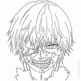 Ghoul Kaneki Ken Touka Kirishima Xcolorings sketch template