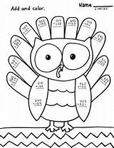 Digit Regrouping Turkey Equals sketch template