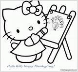 Thanksgiving Kitty sketch template