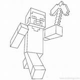 Minecraft Pickaxe Xcolorings sketch template