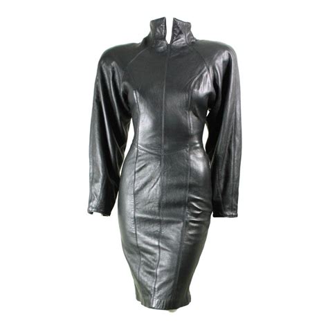 Michael Hoban For North Beach Leather Mini Dress Leather Dresses