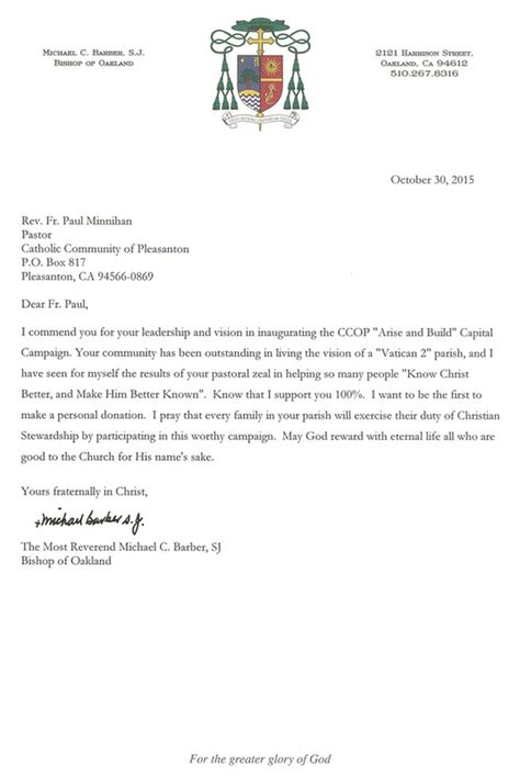 confirmation letter  bishop  sample confirmation letters