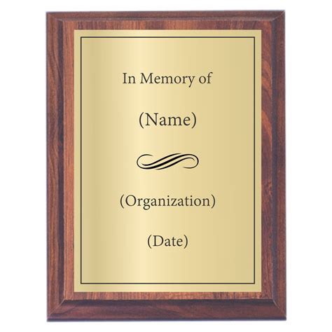 memory  plaque custom engraved awardsyou