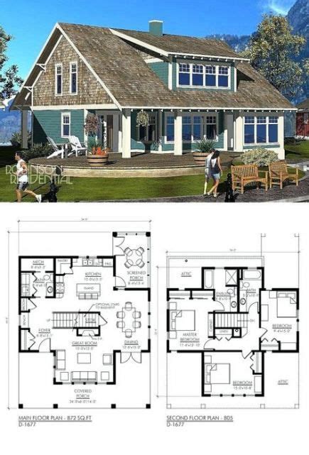 house plans  loft open concept layout spaces  ideas lake house plans cottage floor