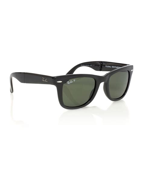 ray ban unisex folding wayfarer sunglasses in black for men lyst