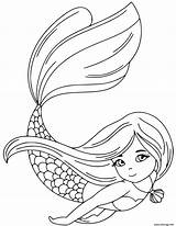 Sirene Princesse Eau Nageant Imprimer Leau Imprimé sketch template