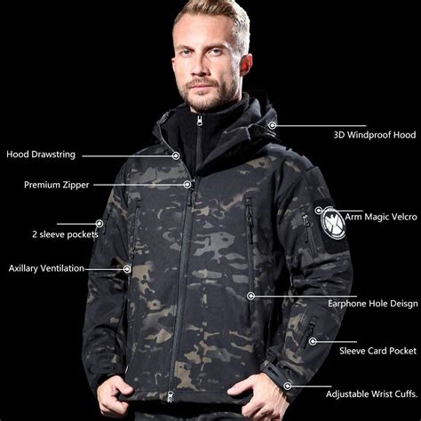 antarctica mens outdoor waterproof soft shell hooded military tactical jacket ebay