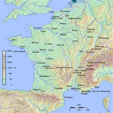 landkarte frankreich freie karten und landkarten