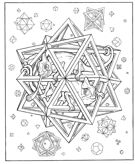 printable geometric pattern coloring pages  adults animal coloring