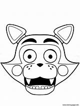Fnaf Coloring Pages Animatronics Nights Five Freddy Freddys sketch template