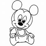Mickey Mouse Drawing Baby Coloring Pages Getdrawings sketch template