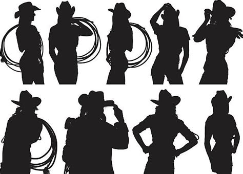 Cowgirl Silhouette Illustrations Royalty Free Vector Graphics And Clip