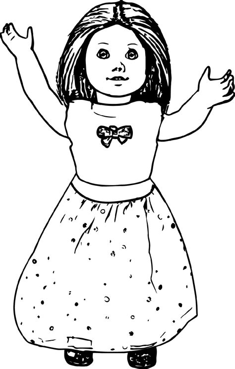 american girl coloring pages   kids sketch coloring page