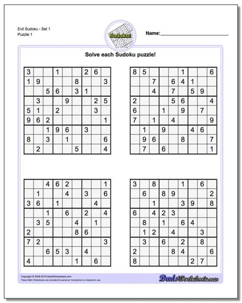 sudoku puzzles  sudoku puzzles  easy  evil level