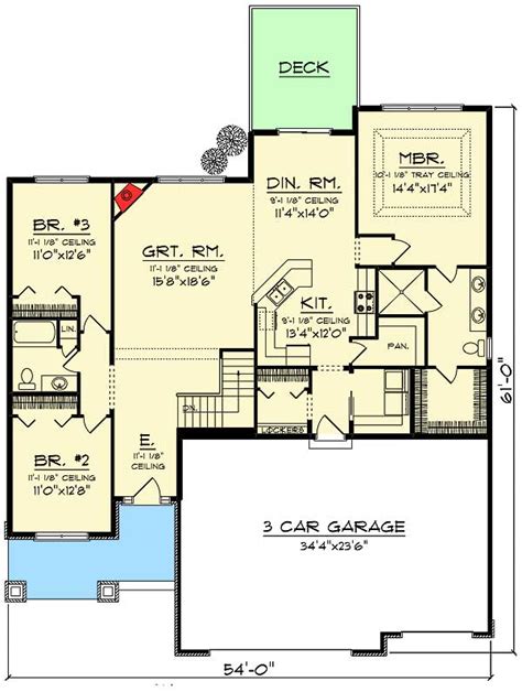 open concept ranch floor plans   car garage  car garage plan  large bonus space