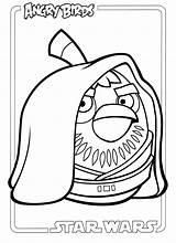 Angry Birds Colouring Wars Star Book Obi Wan sketch template