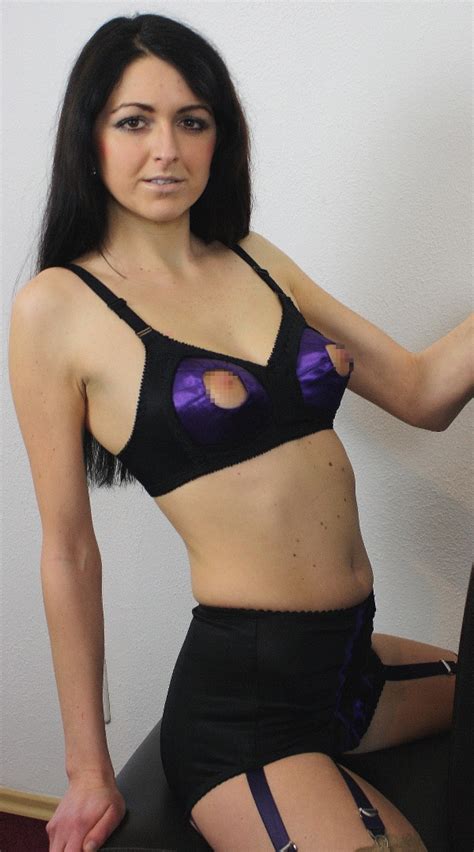 neu vintage satin cone bh bullet bra alle größen lila purple offen