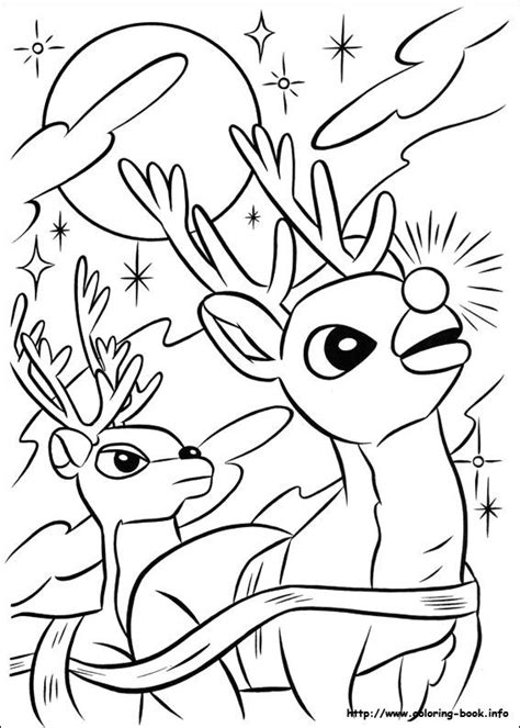 rudolph  red nosed reindeer coloring picture rudolph coloring
