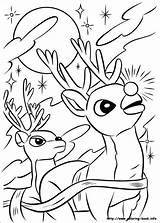 Coloring Rudolph Reindeer Nosed Red Pages Book Christmas Print Printable sketch template